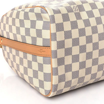 Louis Vuitton Damier Azur Braided Speedy Bandouliere 30 Blue 8 of 9