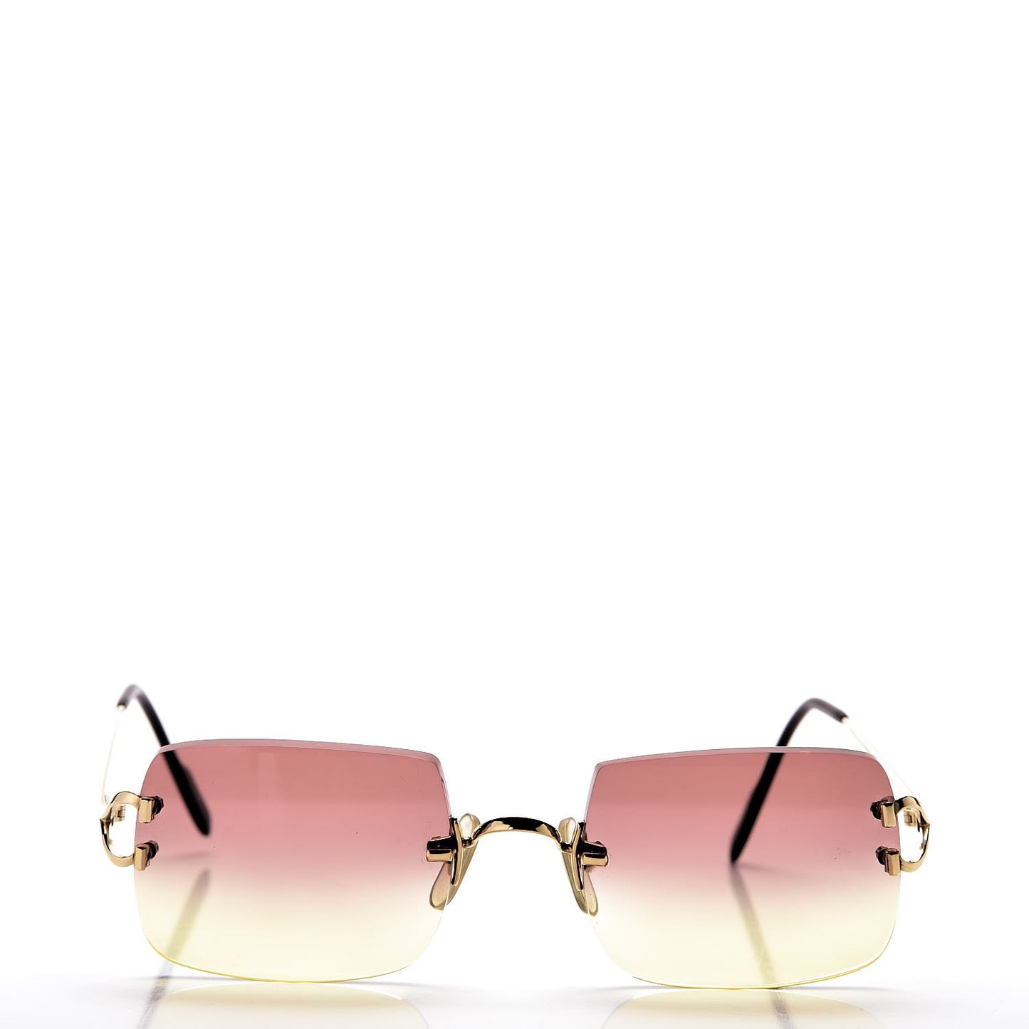 Rimless Gradient Sunglasses Gold