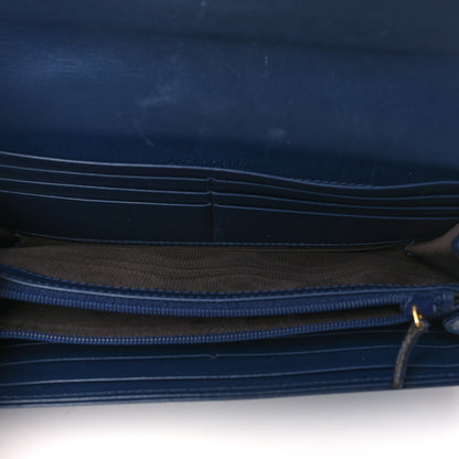 Gucci Denim Matelasse Pearly GG Marmont Continental Wallet Blue 5 of 10