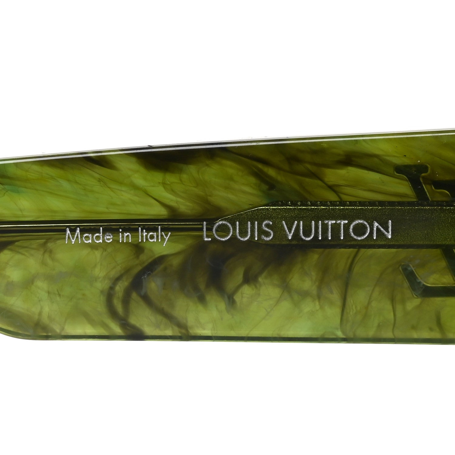 Louis Vuitton Acetate Marble Effect Swarovski Cyclone Sunglasses Z1552W Green 5 of 7