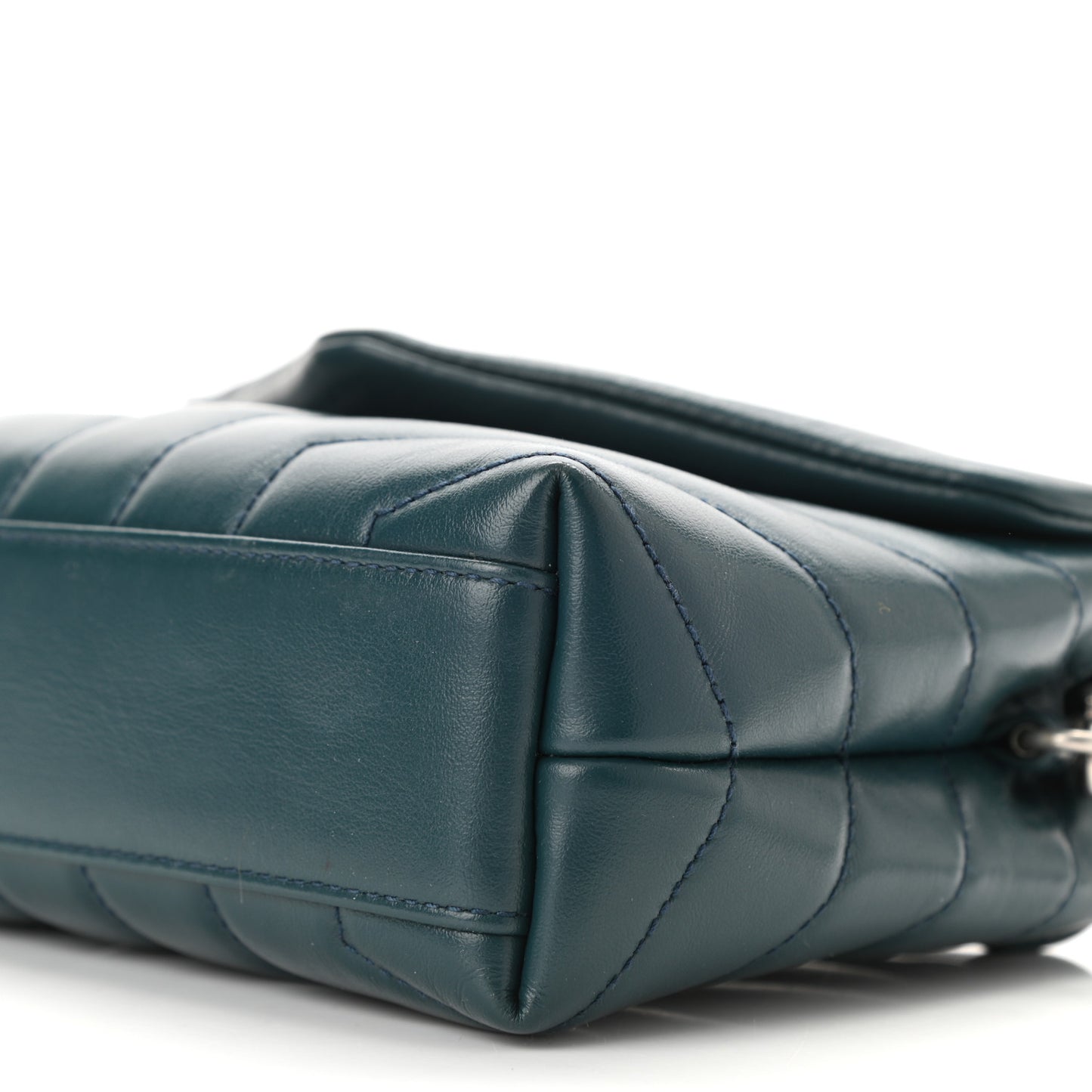 Calfskin Y Quilted Monogram Toy Loulou Satchel Dark Turquoise