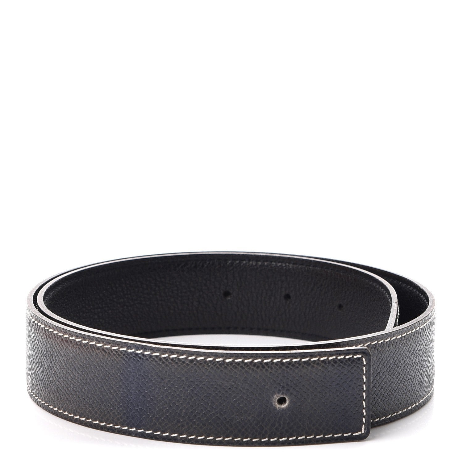 Hermes Swift Epsom 32mm Belt Strap 70 Black Bleu 1 of 7
