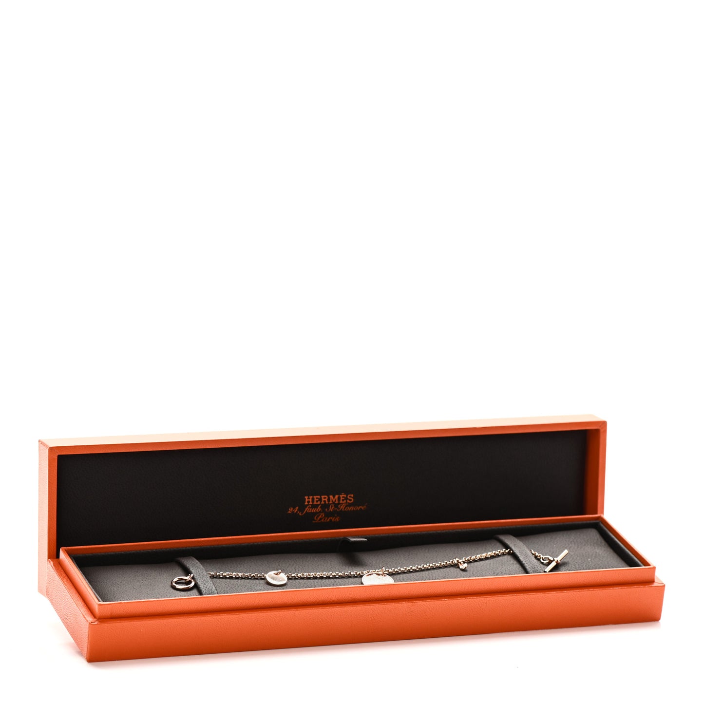 18K Rose Gold Diamond PM Ex-Libris Bracelet ST