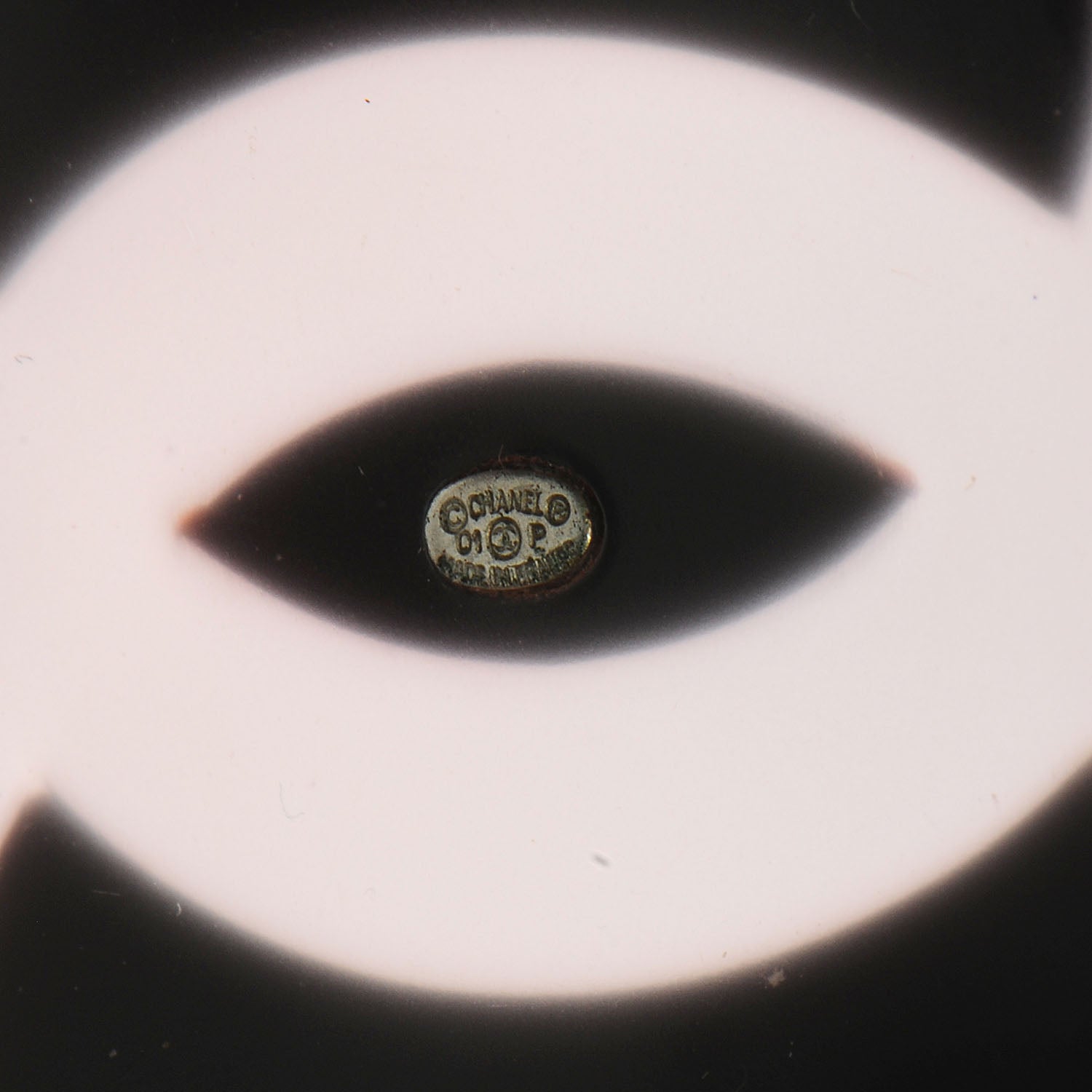 Chanel Resin CC Cuff Black Pink 4 of 5