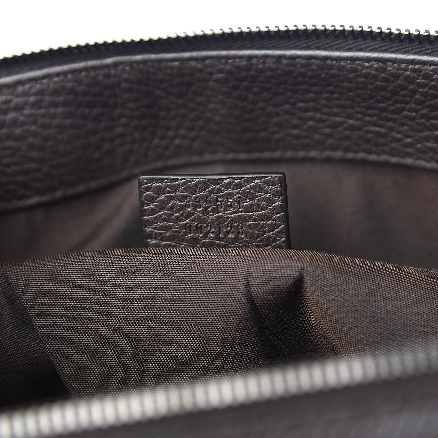 Calfskin Medium GG Charm Convertible Dome Satchel Dark Brown