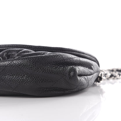 Chanel Caviar Half Moon Wallet On Chain WOC Black 10 of 10