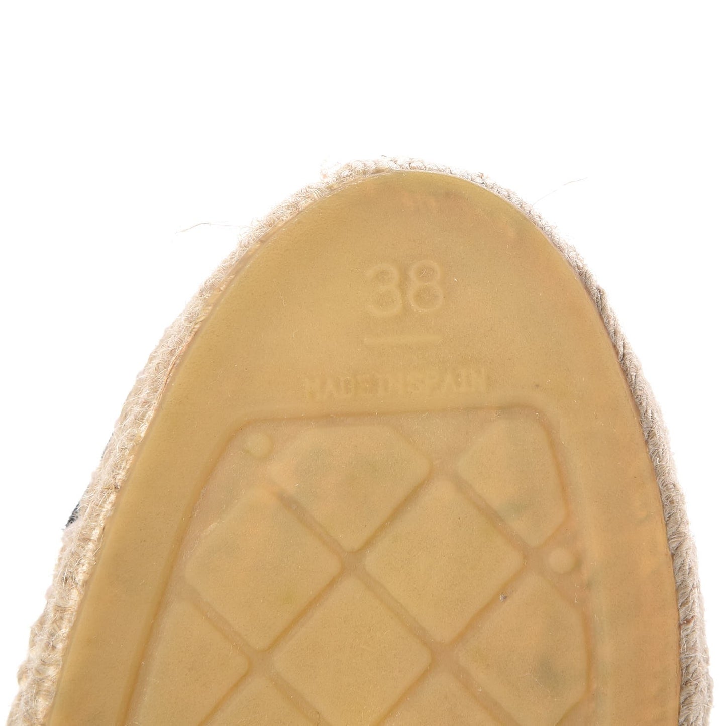 Lambskin CC Espadrilles 38 Beige Black
