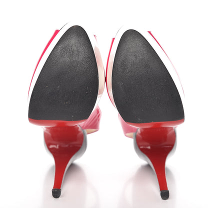 Christian Louboutin Patent Lady Peep Sling 150 Pumps 36 Darling Black 7 of 12