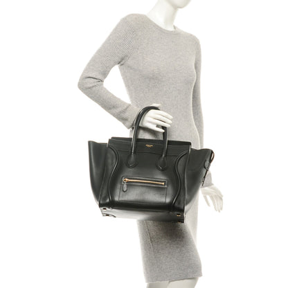 Celine Smooth Calfskin Mini Luggage Black 2 of 7