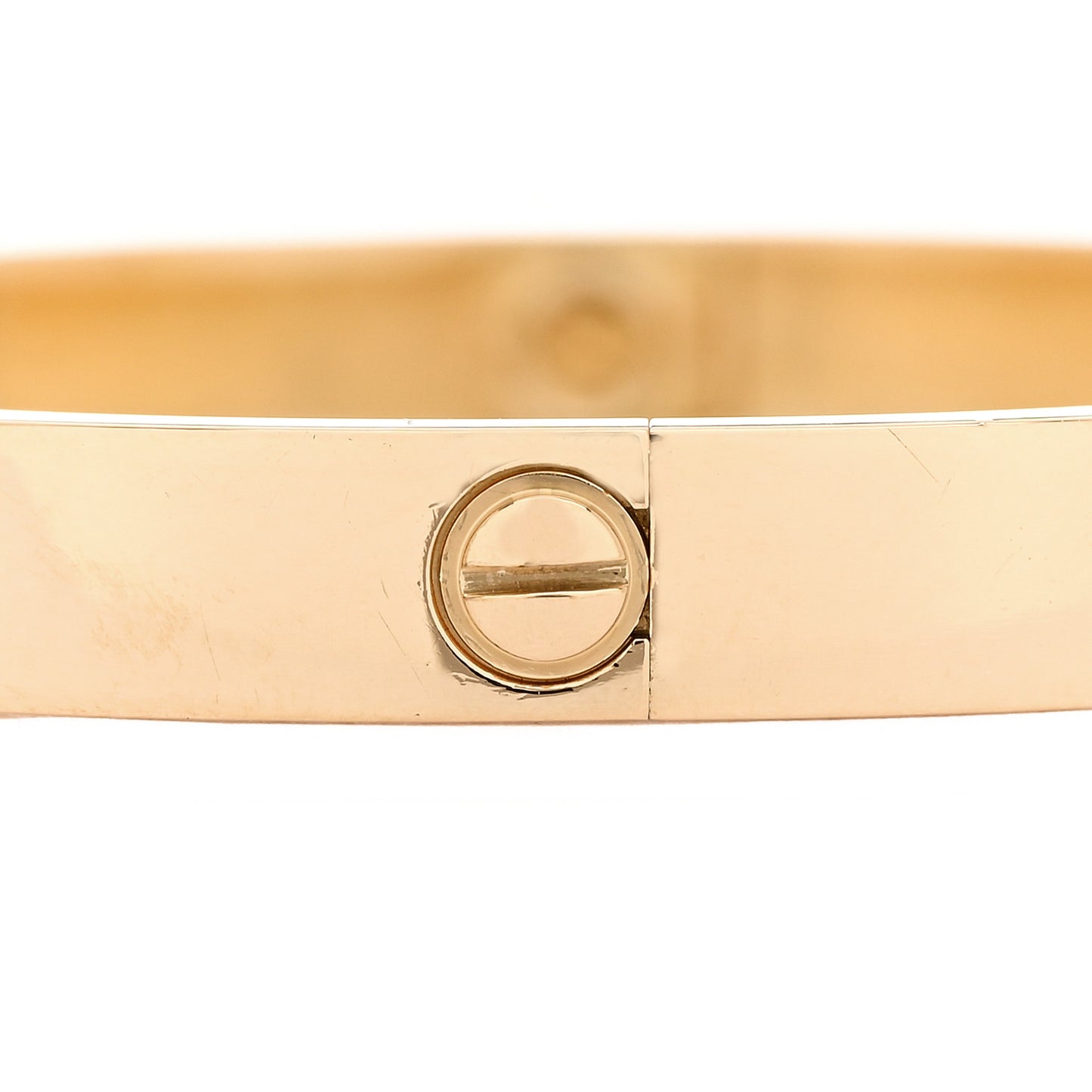 18K Yellow Gold 4 Diamond LOVE Bracelet 17