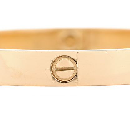Cartier 18K Yellow Gold 4 Diamond LOVE Bracelet 17 6 of 9