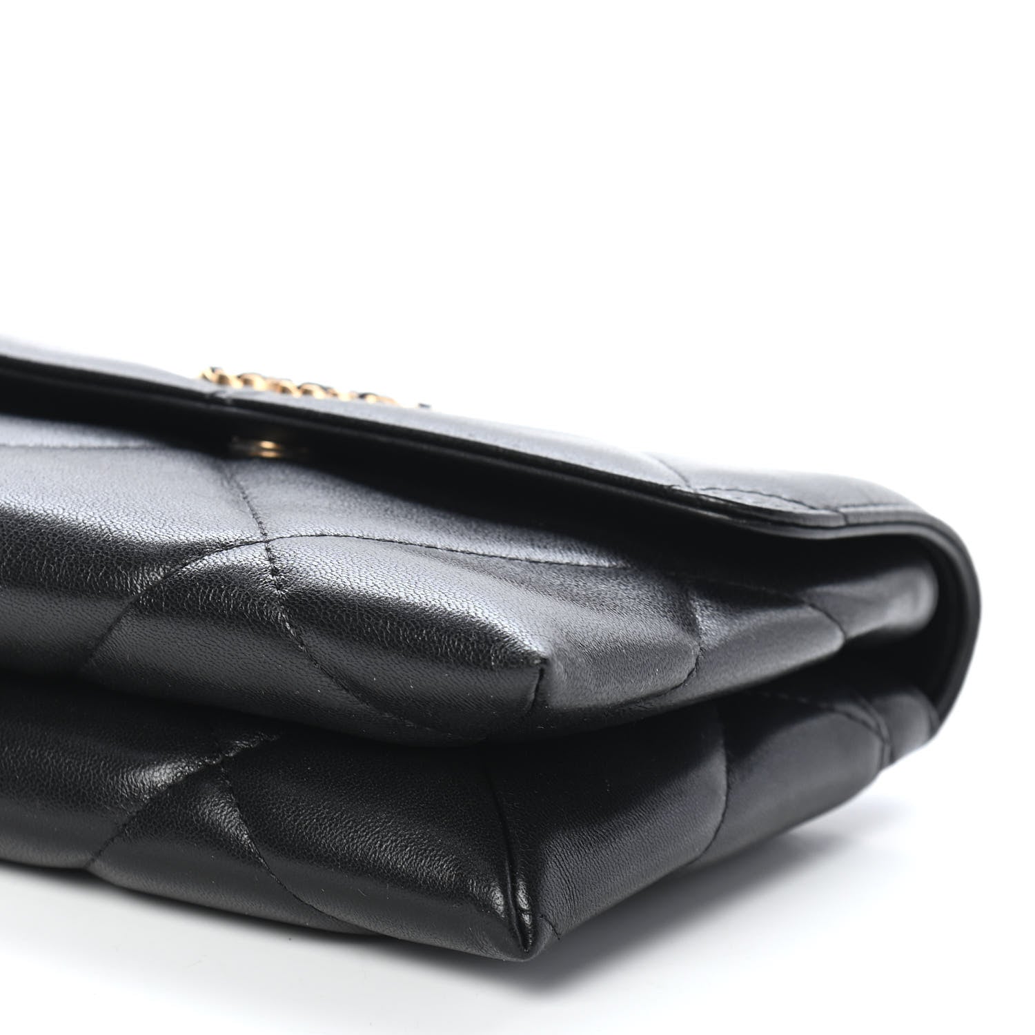 Chanel Lambskin Quilted Chanel 19 Flap Clutch Black 10 of 10