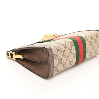 Gucci GG Supreme Monogram Web Small Ophidia Chain Shoulder Bag Brown 6 of 12