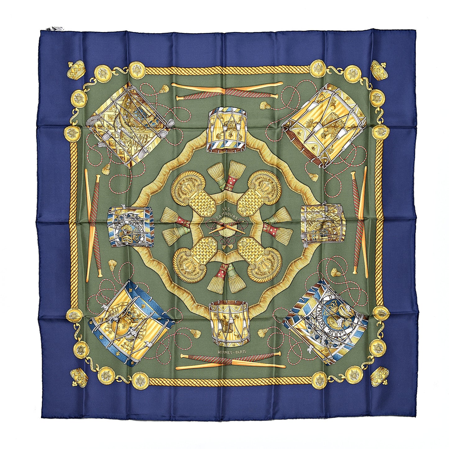 Silk Les Tambours Scarf 90