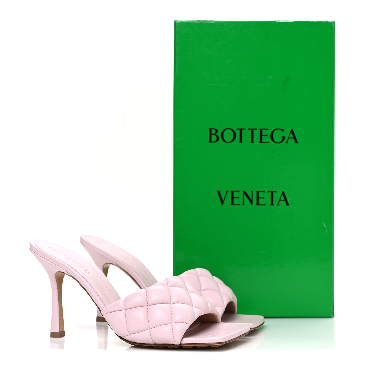 Bottega Veneta Nappa Matelasse Padded Mule Sandals 37.5 Cameo 10 of 10