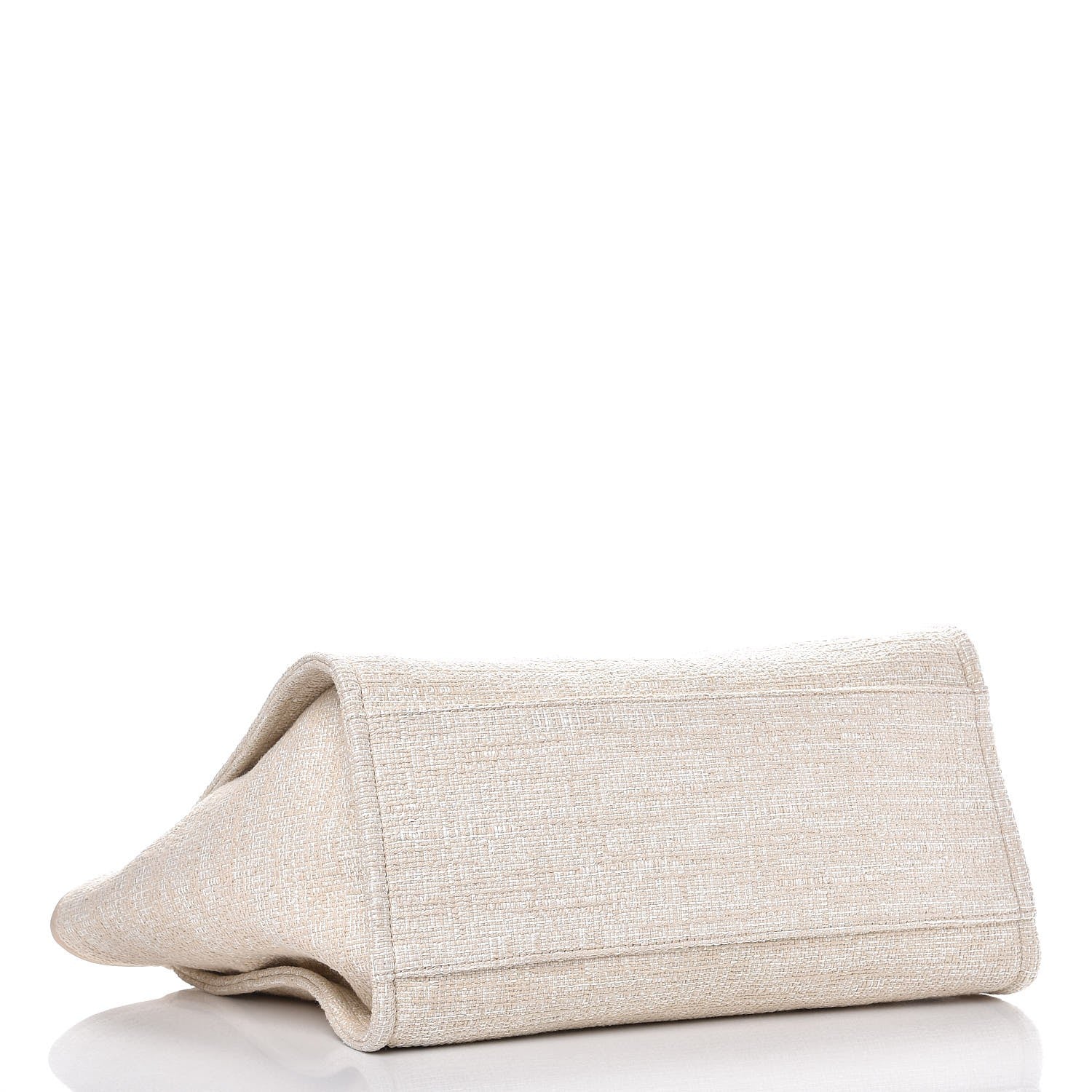 Chanel Canvas Large Deauville Tote Light Beige 4 of 7