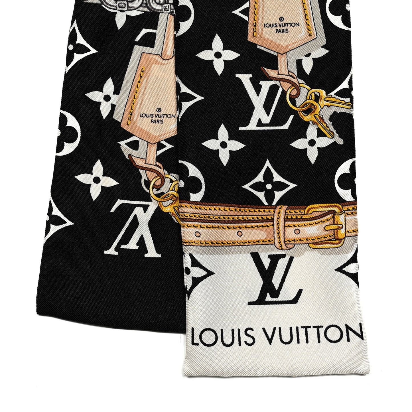 Silk Monogram Confidential Bandeau Black