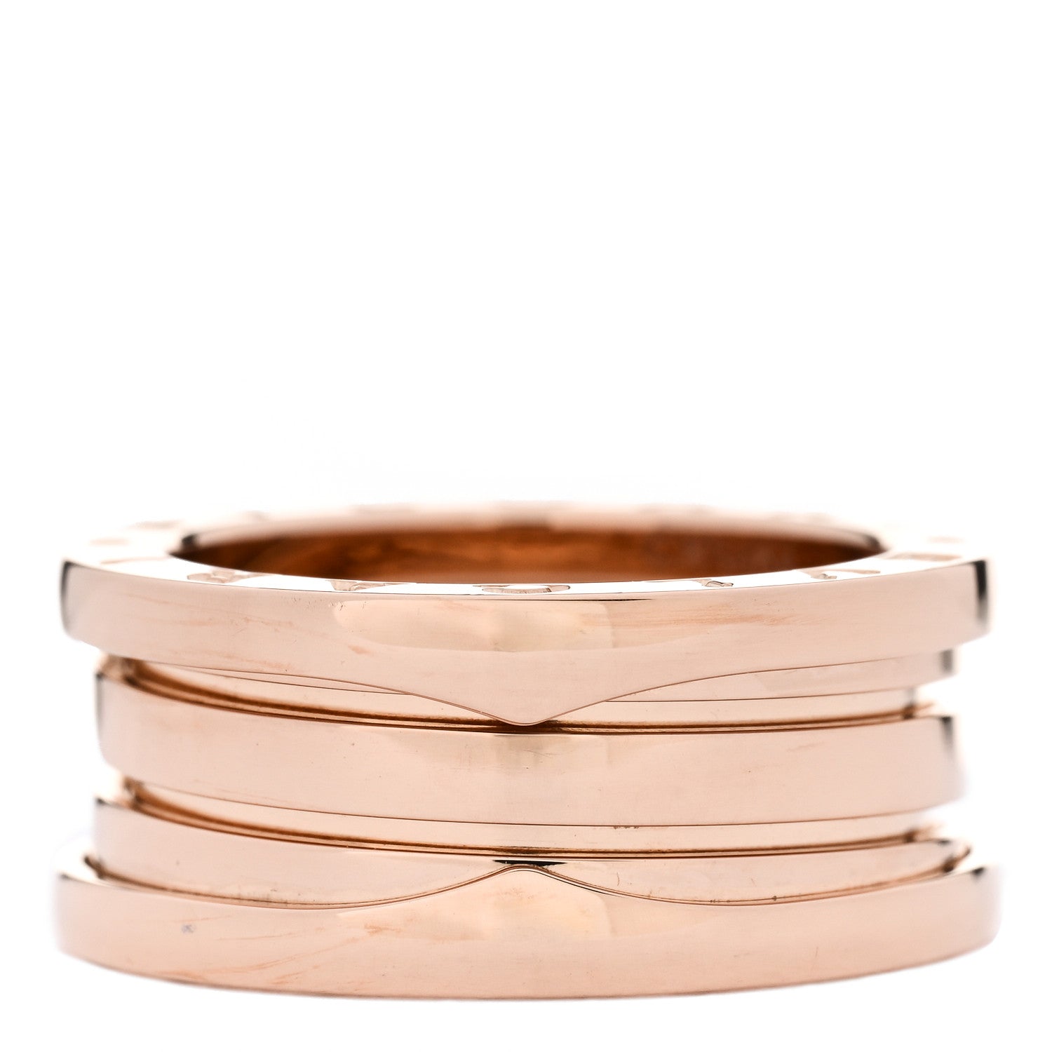 Bulgari 18K Rose Gold B.Zero1 Three-Band Ring 51 5.75 3 of 5