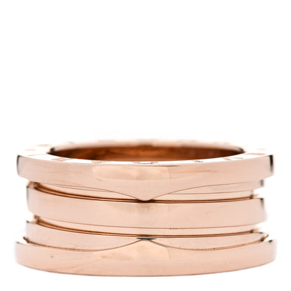 Bulgari 18K Rose Gold B.Zero1 Three-Band Ring 51 5.75 3 of 5