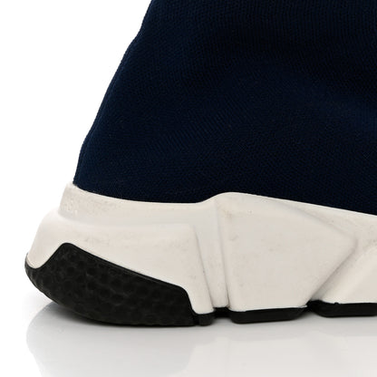 Balenciaga Neoprene Knit Womens Hi Speed Sneakers 37 Navy 10 of 10