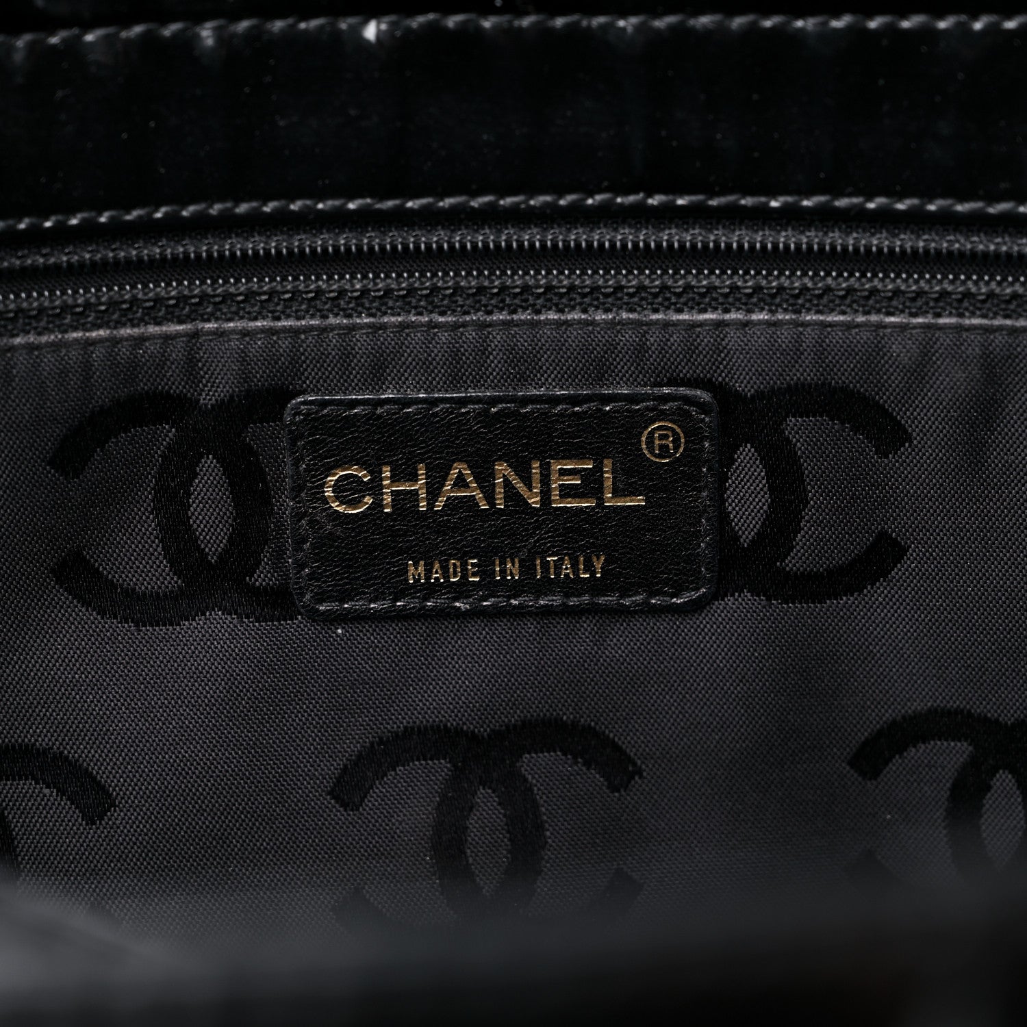 Chanel Patent Chocolate Bar CC Tote Black 6 of 14