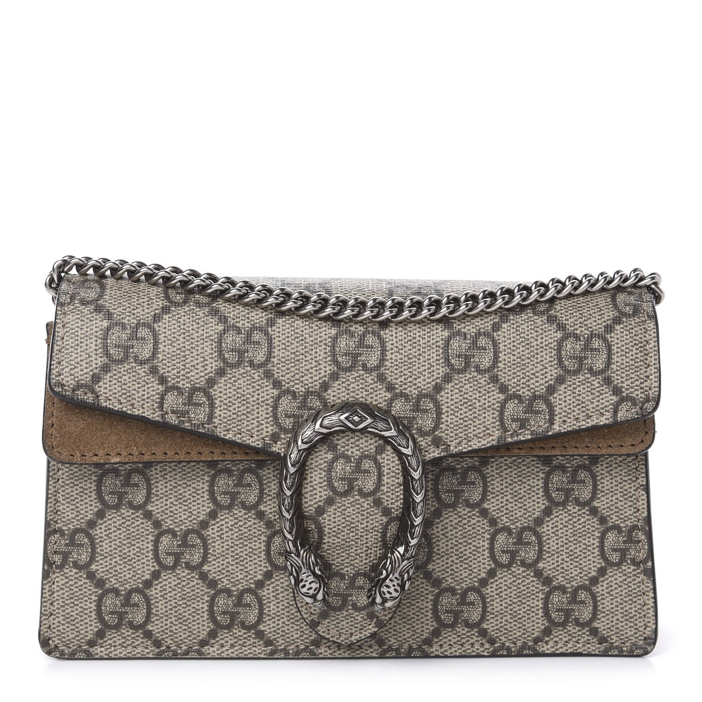 GG Supreme Monogram Super Mini Dionysus Shoulder Bag Taupe