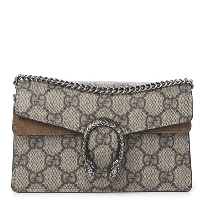 Gucci GG Supreme Monogram Super Mini Dionysus Shoulder Bag Taupe 1 of 13