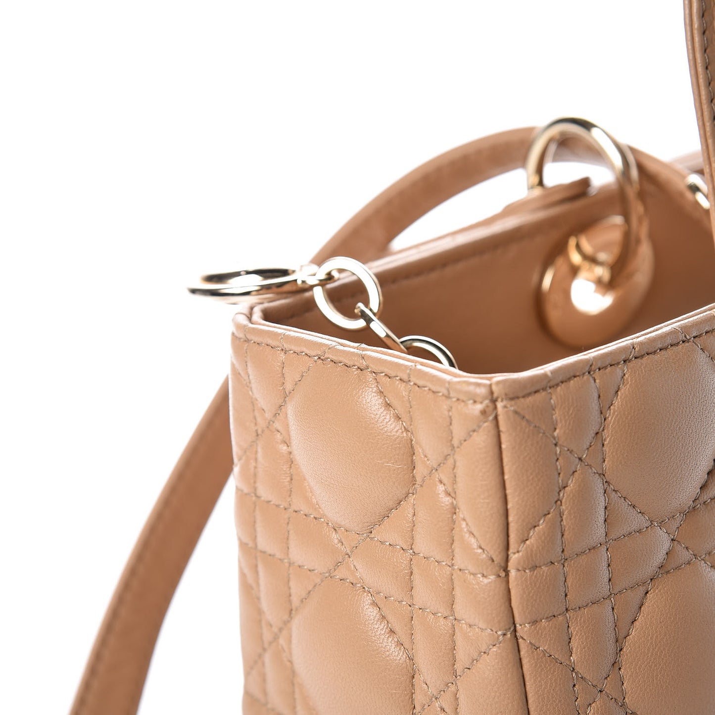 Lambskin Cannage Large Lady Dior Beige