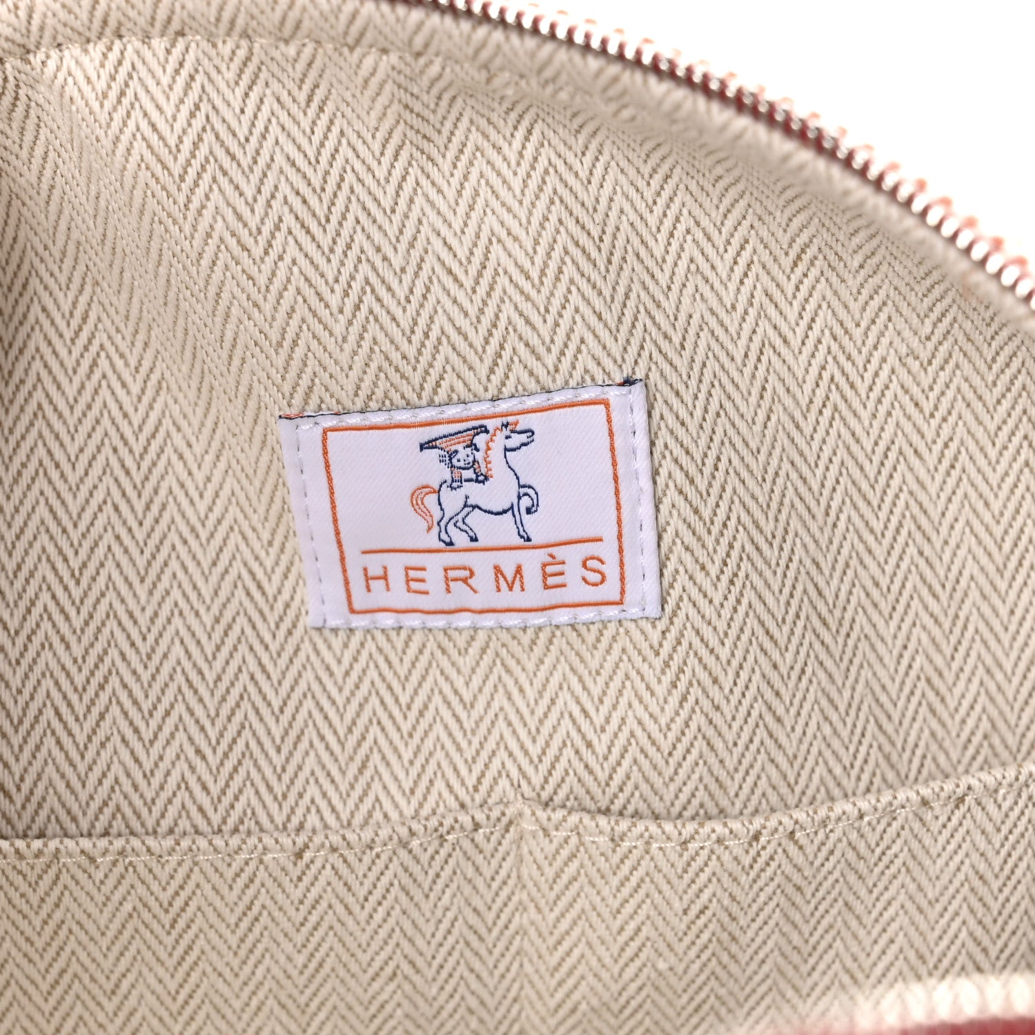 Hermes Canvas Large Bride-A-Brac Cabriole Case Terracotta 6 of 8