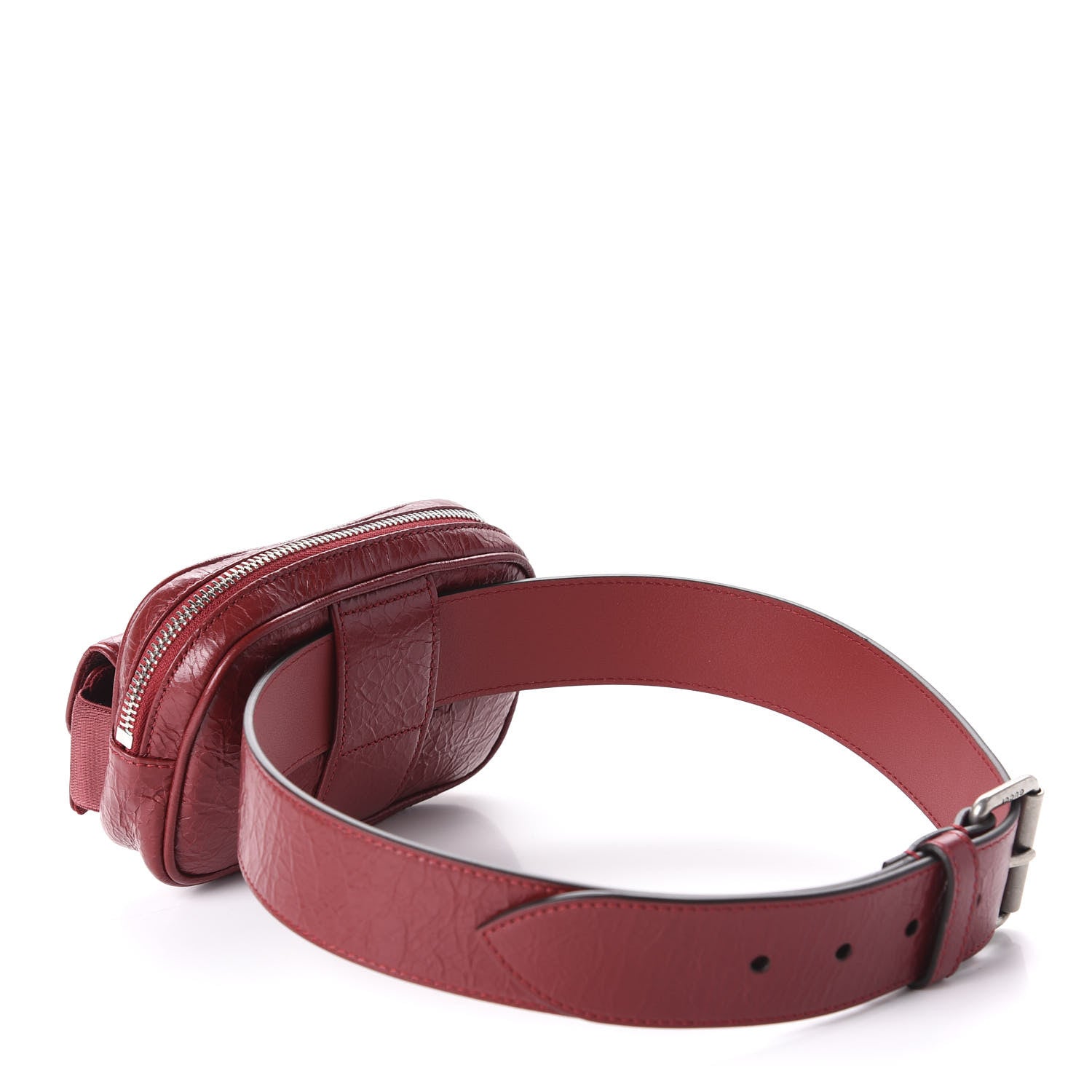 Gucci Cracked Calfskin Morpheus Belt 70 28 Bag Red 3 of 11