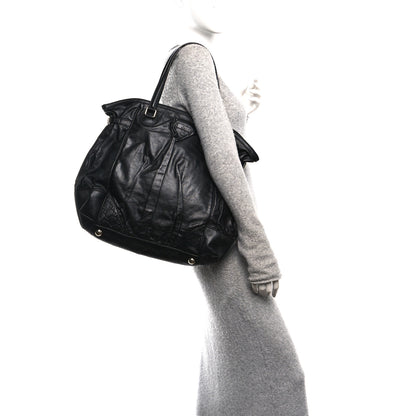 Gucci Calfskin Guccissima Full Moon Tote Black 2 of 11
