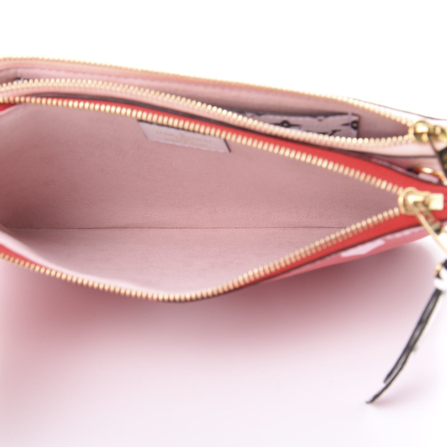 Monogram Giant Double Zip Pochette Rouge