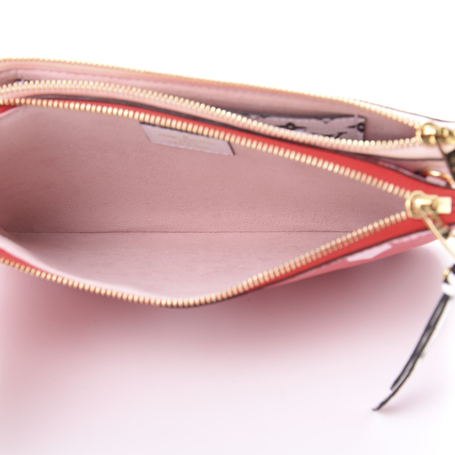 Louis Vuitton Monogram Giant Double Zip Pochette Rouge 6 of 9