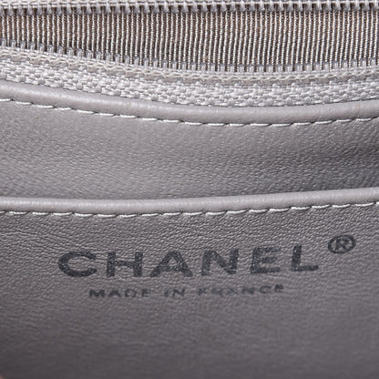 Chanel Striated Patent Quilted Mini Square Flap Gold 6 of 8