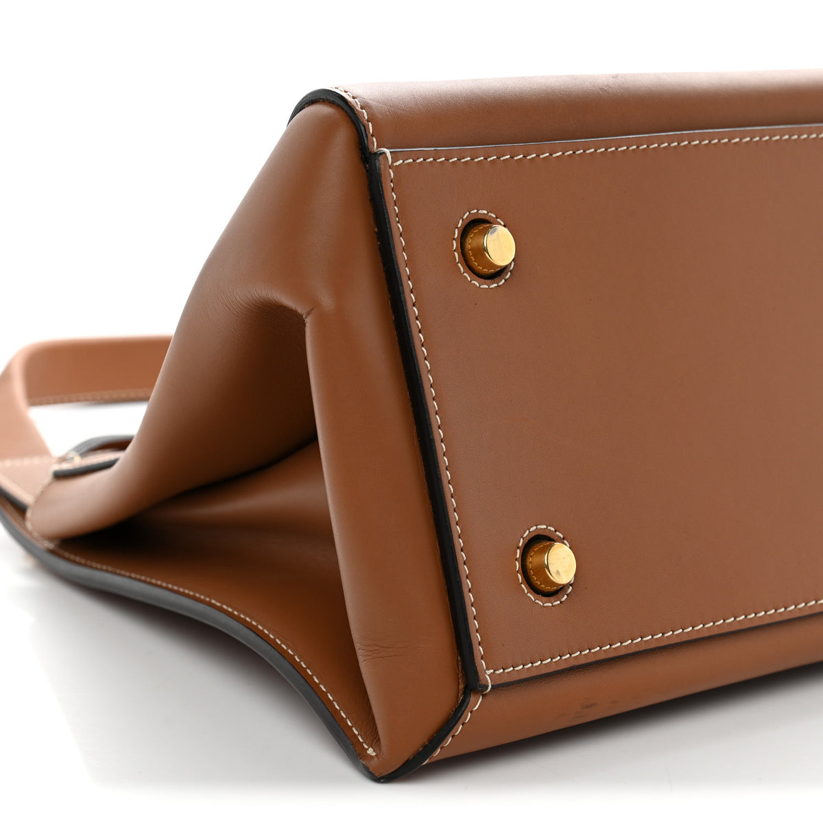 Smooth Calfskin Medium Edge Shoulder Bag Camel