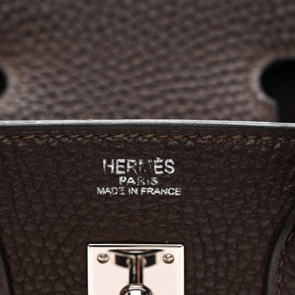 Hermes Togo Birkin 25 Chocolate 6 of 11
