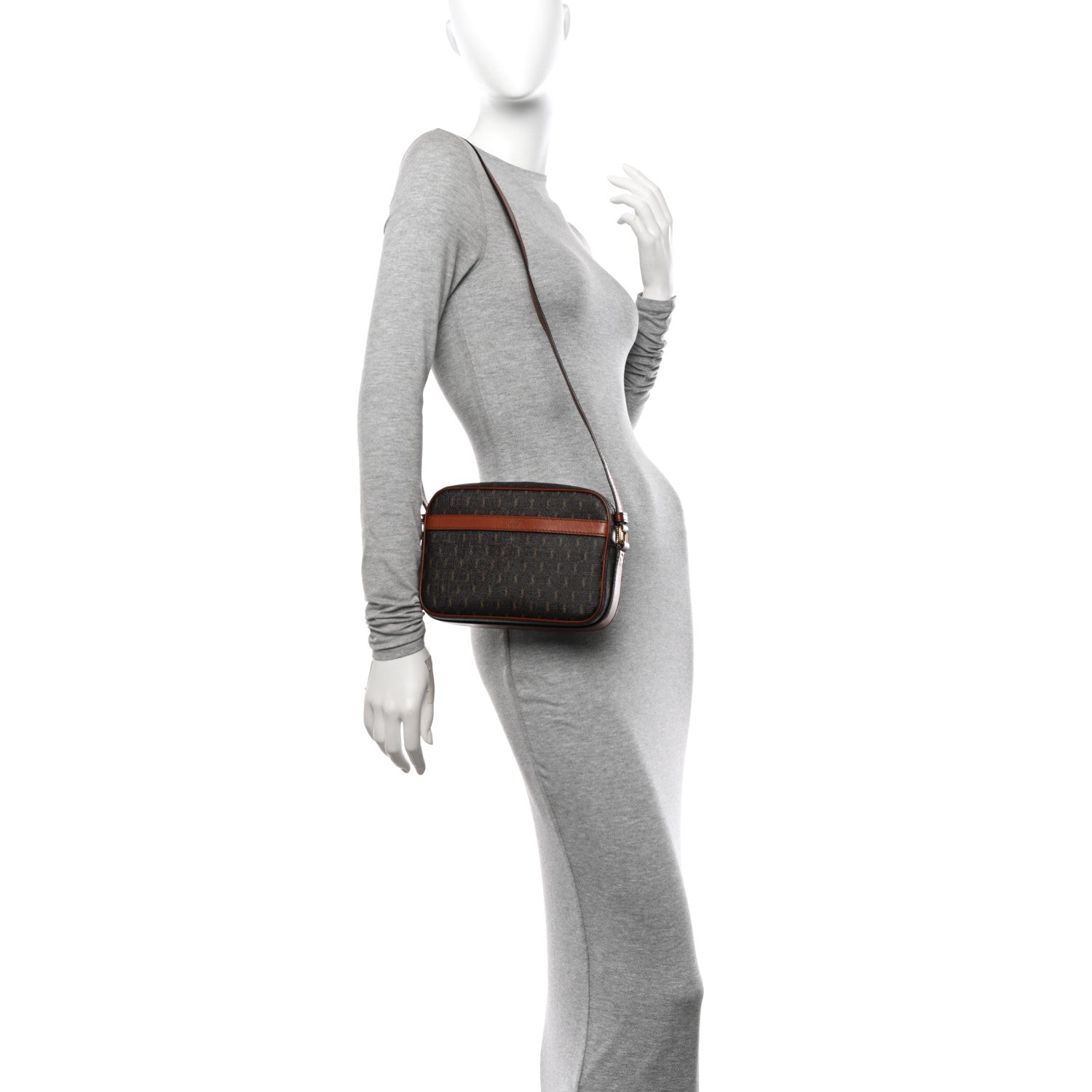 Saint Laurent Canvas Smooth Calfskin Le Monogramme Camera Bag Chestnut 2 of 19