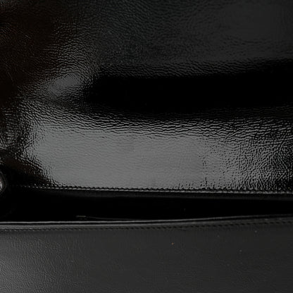 Saint Laurent Textured Patent Monogram Large Belle De Jour Clutch Black 12 of 17