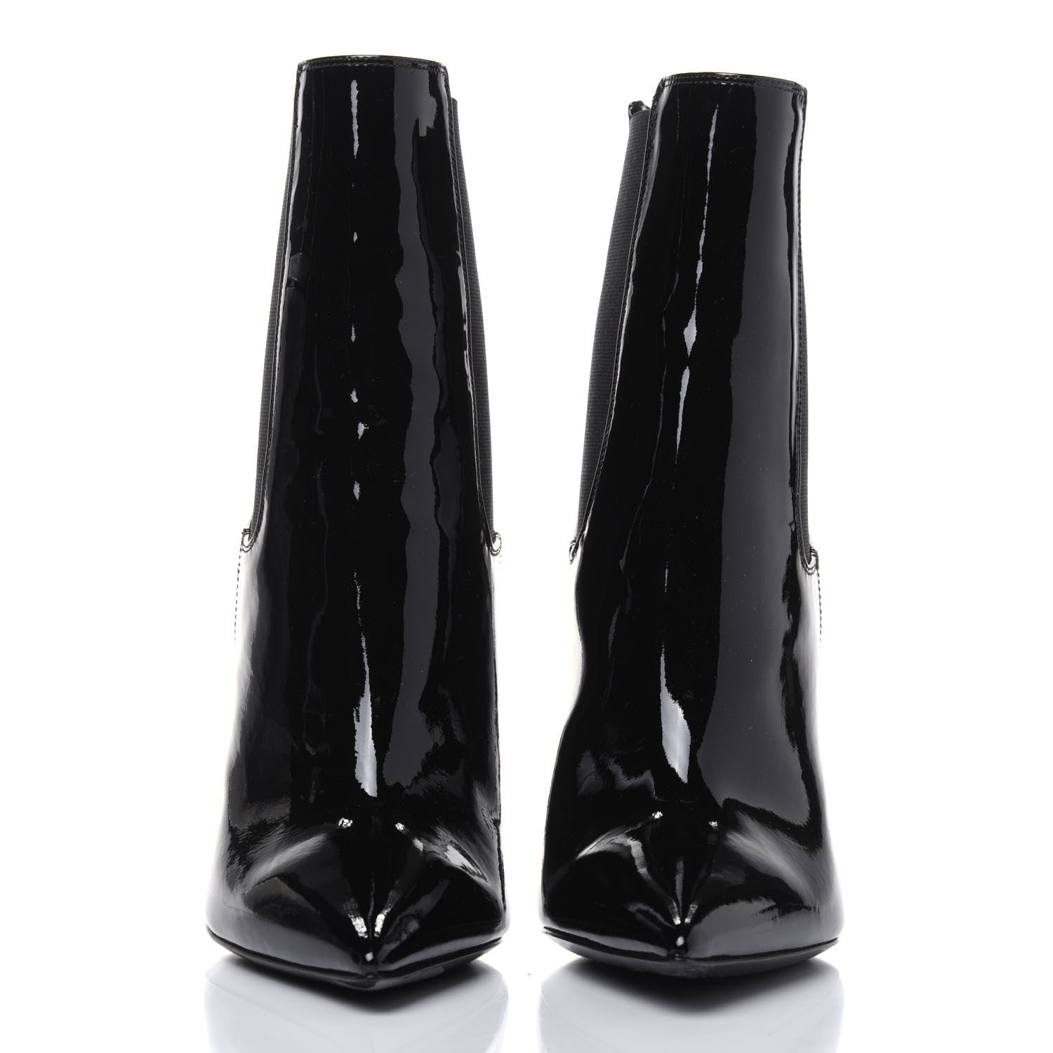 Saint Laurent Patent Opyum Ankle Booties 36 Black 2 of 8
