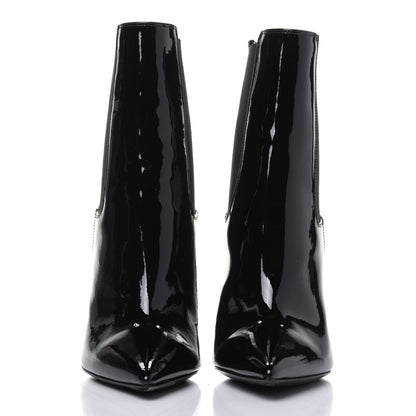 Saint Laurent Patent Opyum Ankle Booties 36 Black 2 of 8