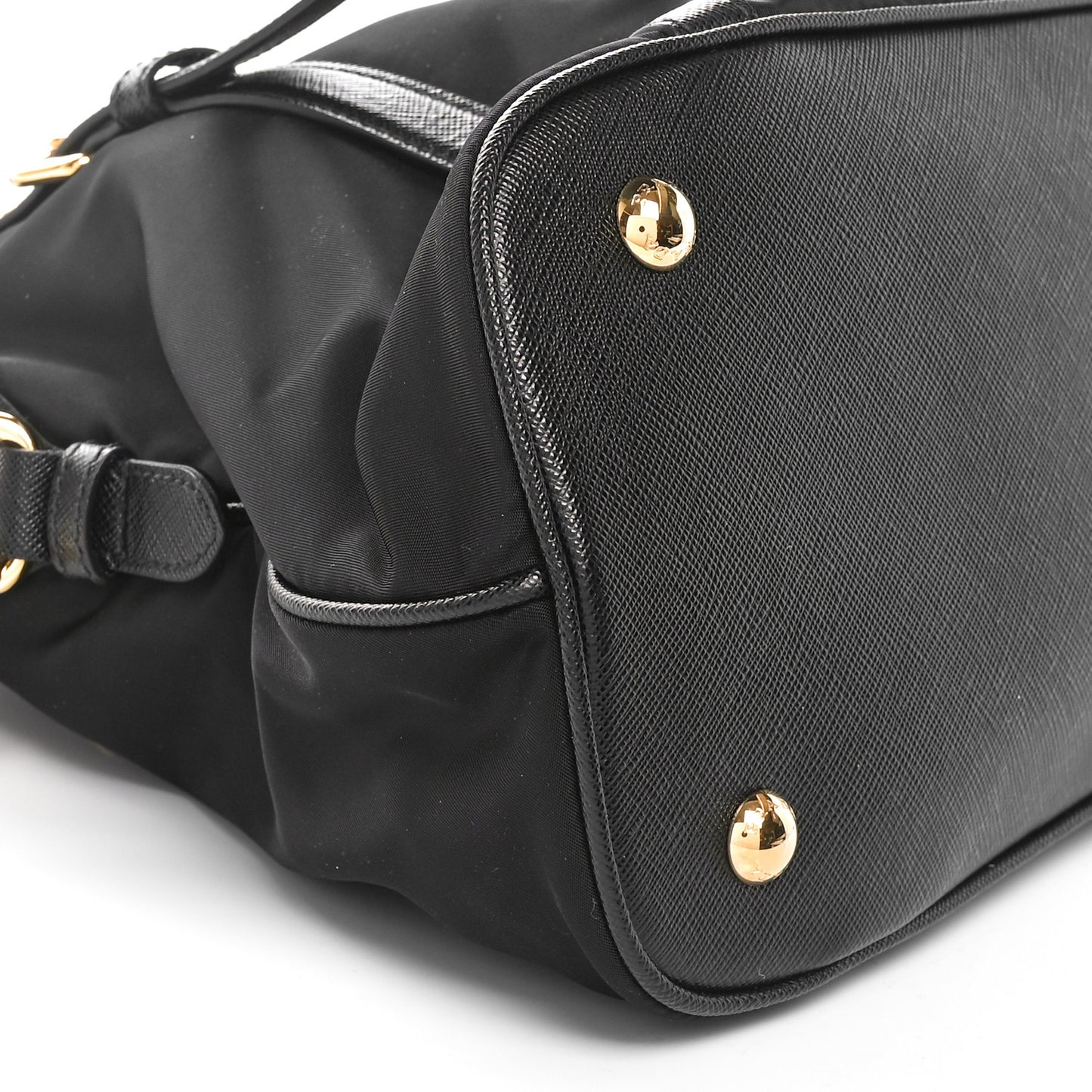 Tessuto Nylon Saffiano Small Tote Black