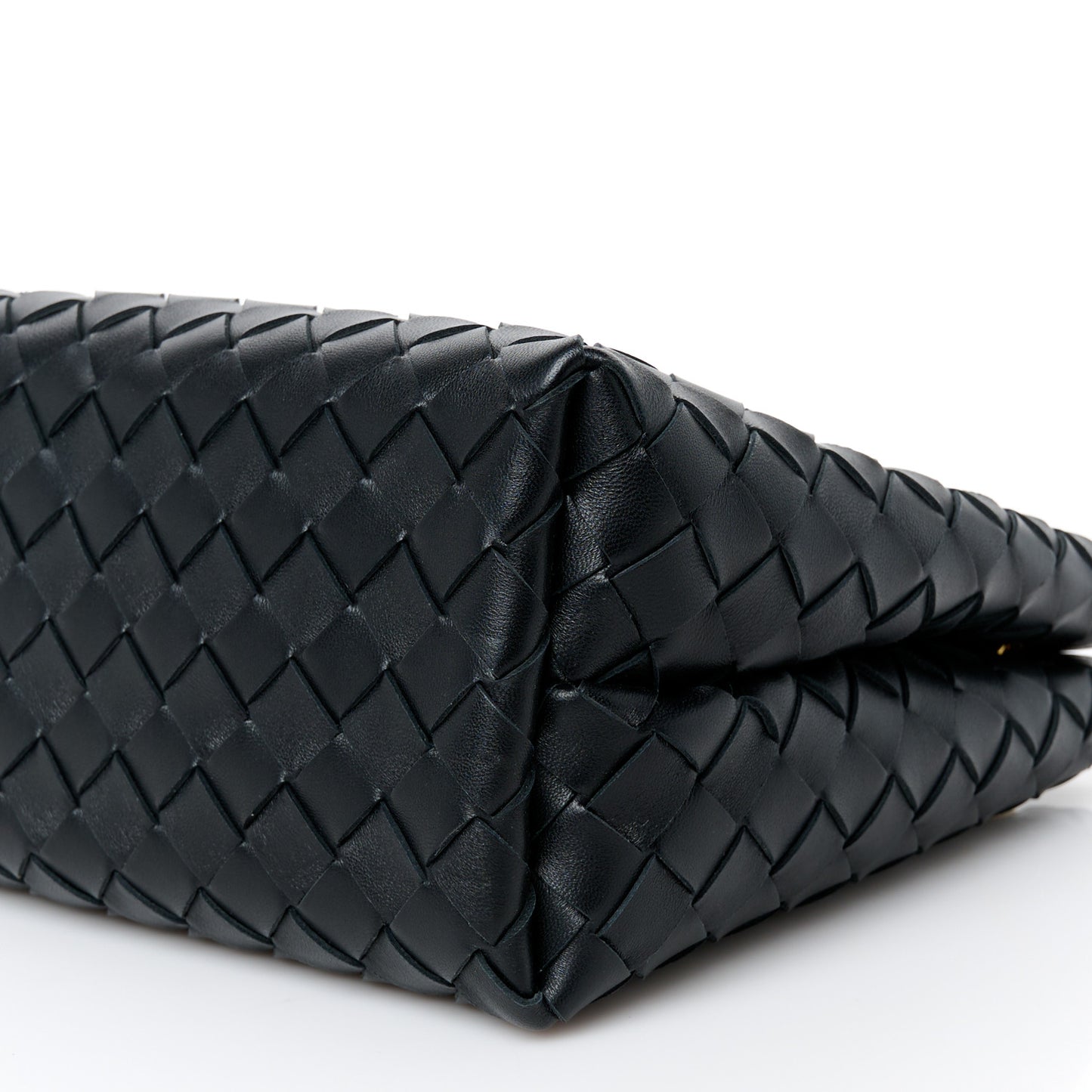 Nappa Intrecciato Small Andiamo With Chain Shoulder Bag Black