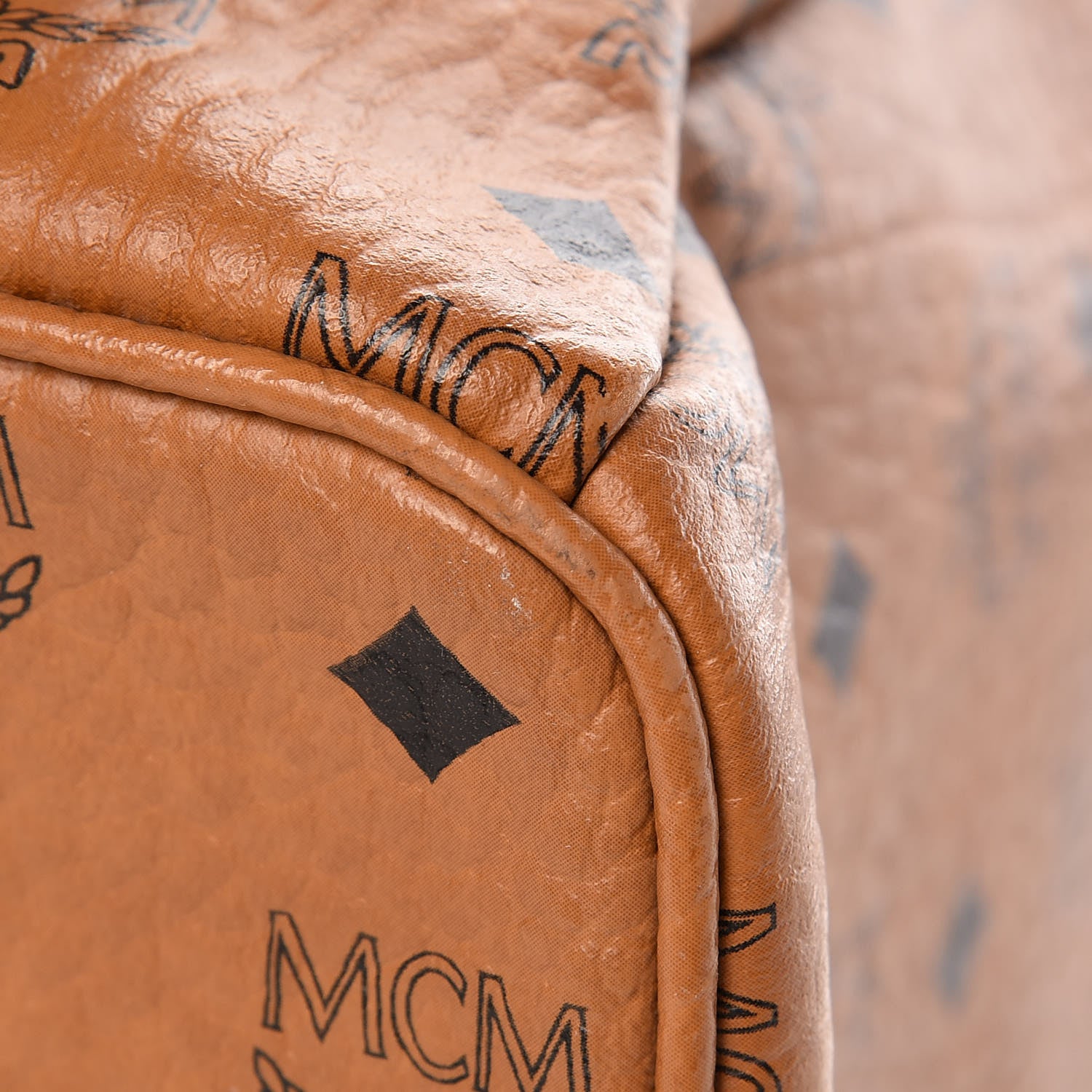 MCM Visetos Medium Stark Backpack Cognac 14 of 17