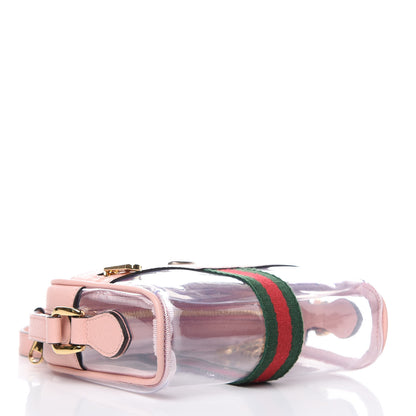 Gucci Vinyl Web Mini Ophidia Transparent Shoulder Bag Perfect Pink 4 of 9