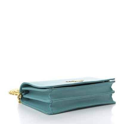 Prada Saffiano Lux Chain Wallet Anice 4 of 9
