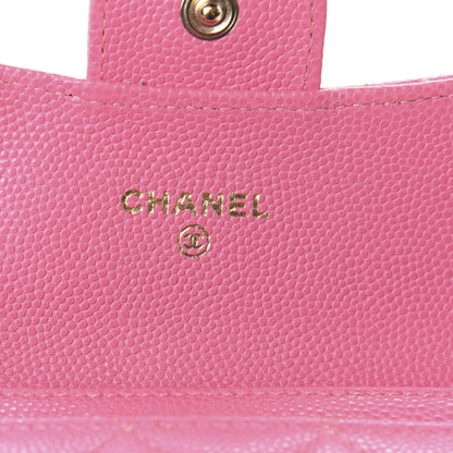 Chanel Caviar Quilted Flap Card Holder Pink 6 of 8