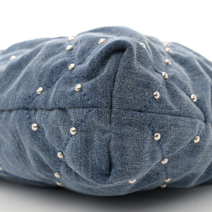 Chanel Washed Denim Quilted Studded Small Chanel 22 Blue 11 of 11