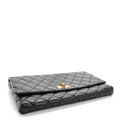 Chanel Aged Calfskin Quilted Reissue 2.55 Clutch Black 4 of 9