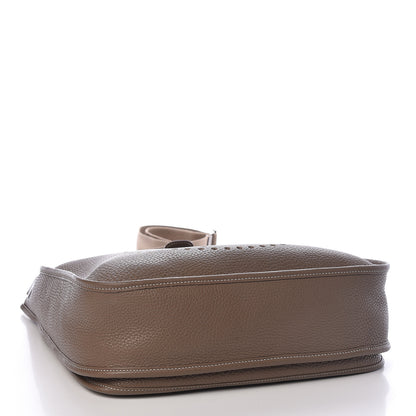 Hermes Taurillon Clemence Evelyne III GM Etoupe 4 of 12
