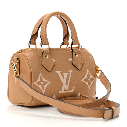 Louis Vuitton Empreinte Monogram Giant Nano Speedy Arizona Creme 3 of 10